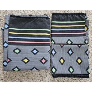 Manuel Canovas Cabochons Queen Flat Sheet Pillowcases 80s Geometric Fabric Utica